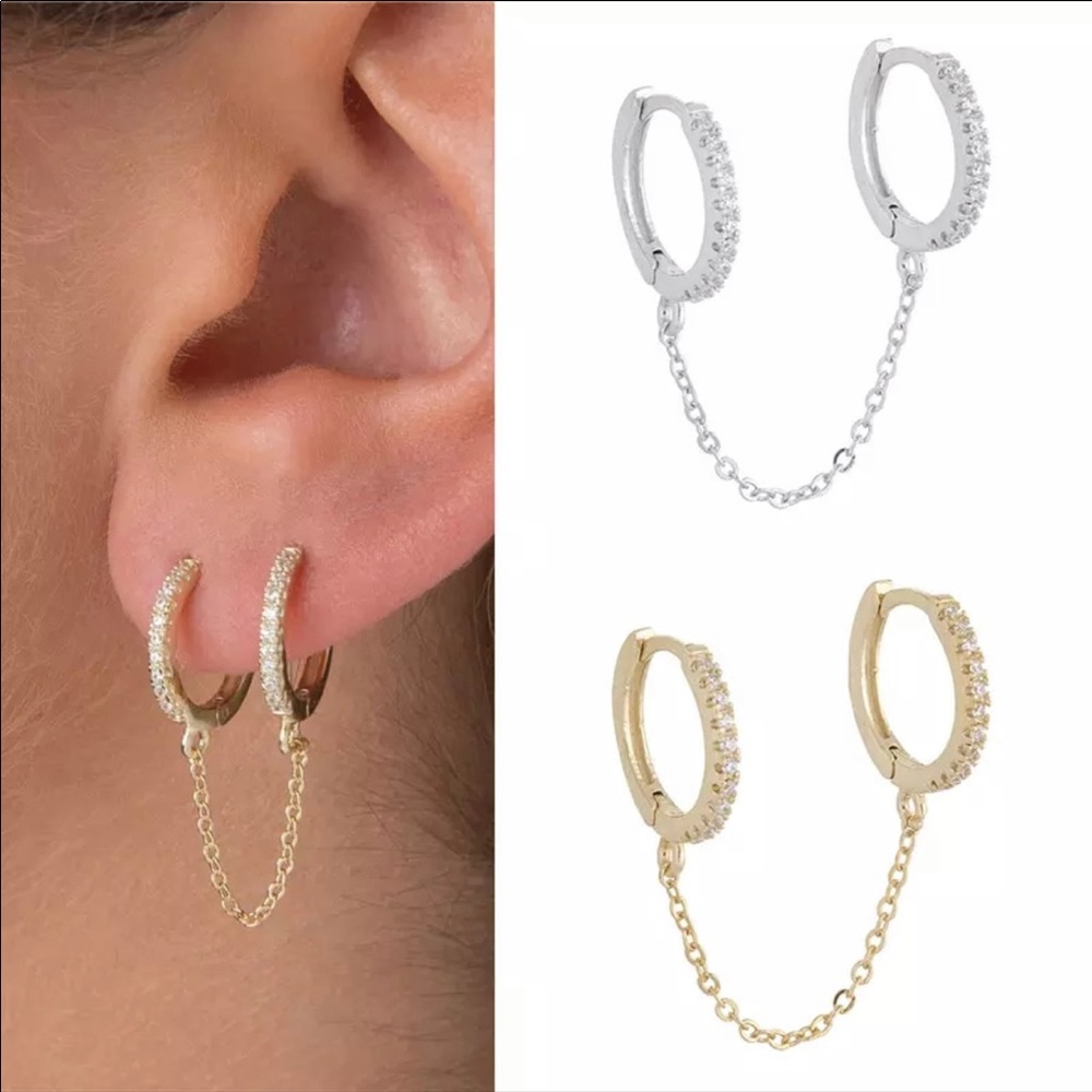 Double hole earring - Picture 10 of 11